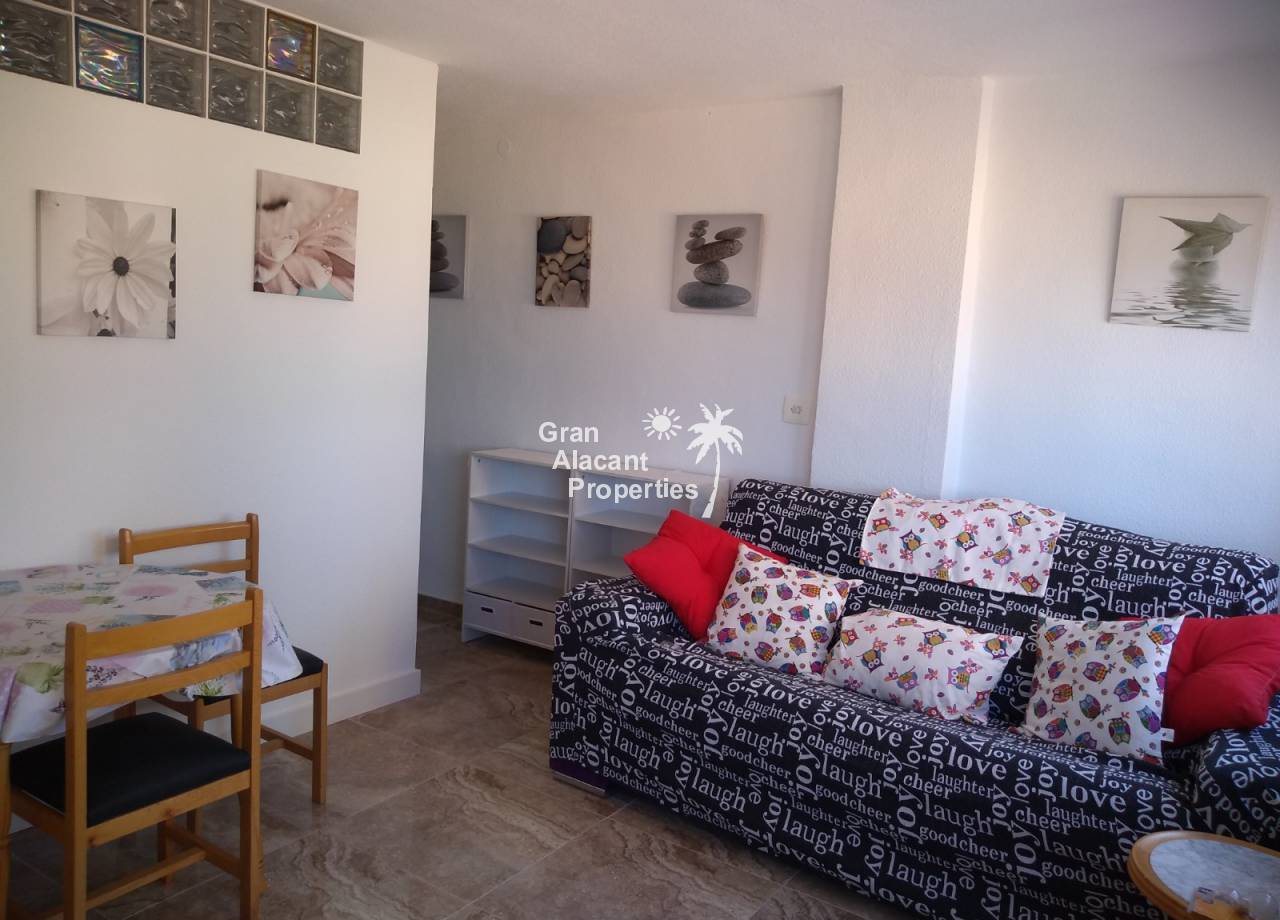 REF 10238 living room frontline beach apartment in Los Arenales del Sol