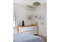 REF 20217 Albir mid-century villa bedroom bed dresser